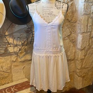Lauren Conrad White Lined Slip Dress, Size XS